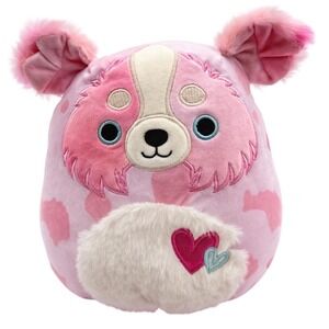 Squishmallows 8" Magnis the Pink Australian Shepherd Dog Valentines Plush NWT